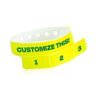 Custom 3-Tab Tear-Off Vinyl Wristbands