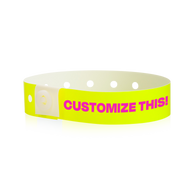 Custom Solid Color Plastic Wristbands