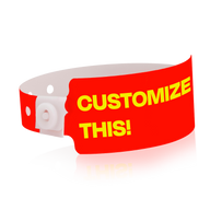 Custom Wide Plastic Wristbands