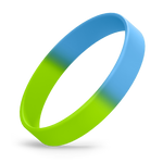 Lime Green / Light Blue Segmented