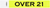 Clearance 3/4" Tyvek® Wristbands (Yellow Over 21)