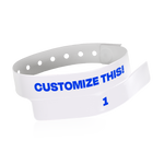 Custom 1-Tab Tear-Off Vinyl Wristbands