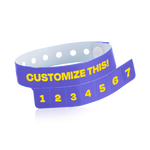 Custom 7-Tab Tear-Off Vinyl Wristbands