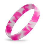 White / Hot Pink Swirl