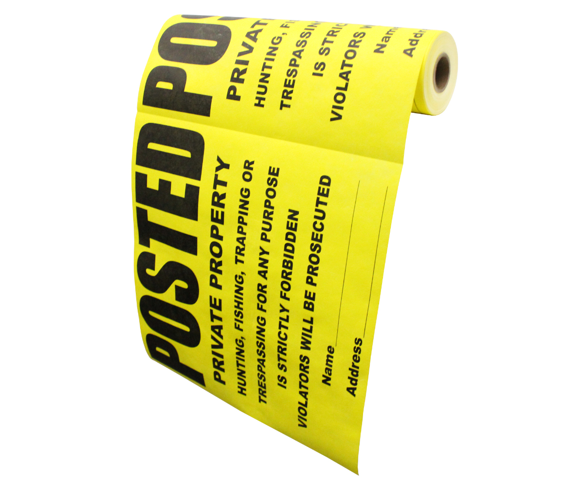 Yellow Private Property Tyvek Sign