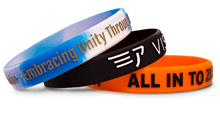 Embossed Printed Silicone Wristbands
