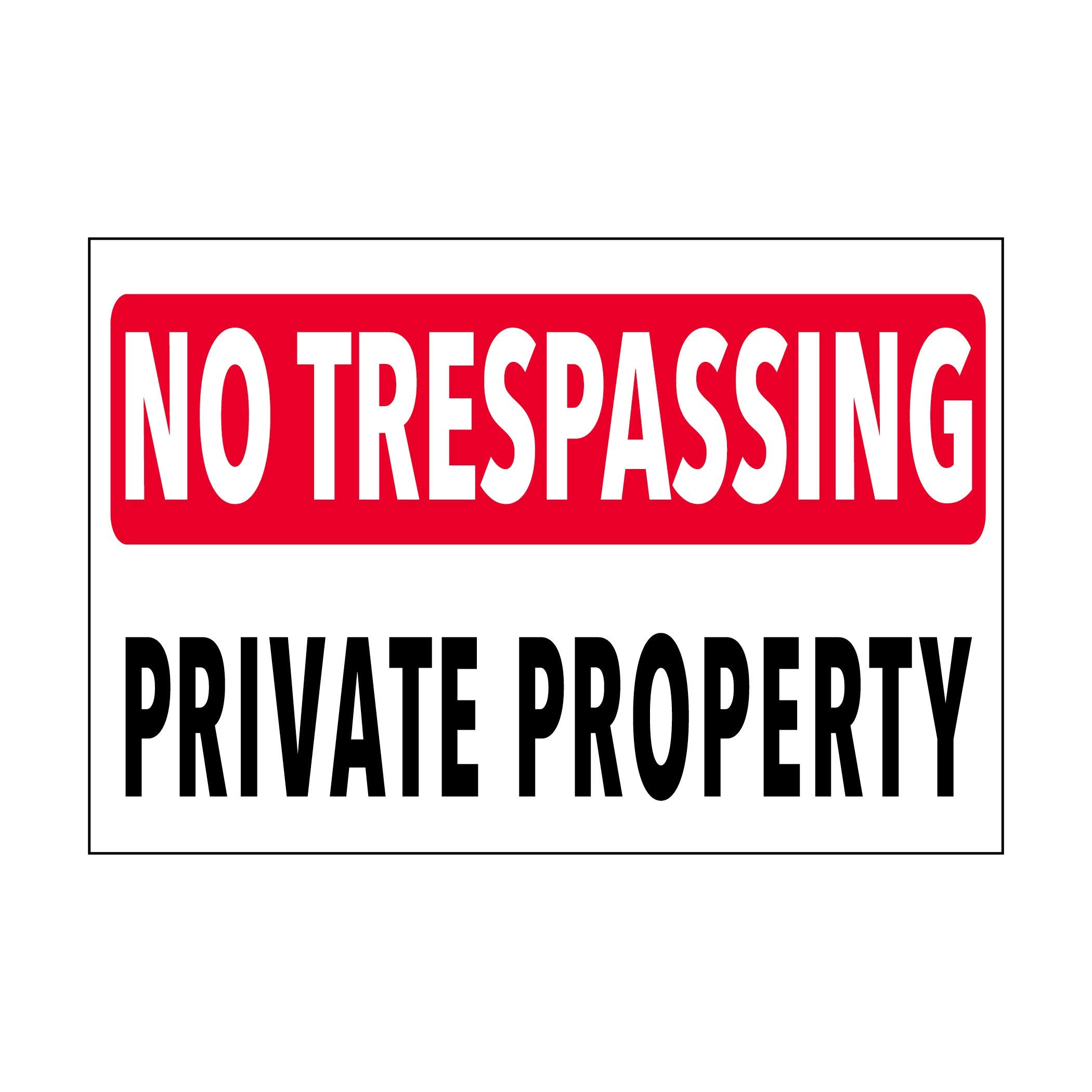 No Trespassing Red/White/Black