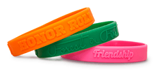 Embossed Silicone Wristbands