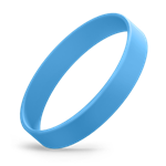 Light Blue Silicone Wristband