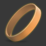 Orange Glow Silicone Wristband