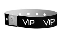 Black VIP plastic wristbands